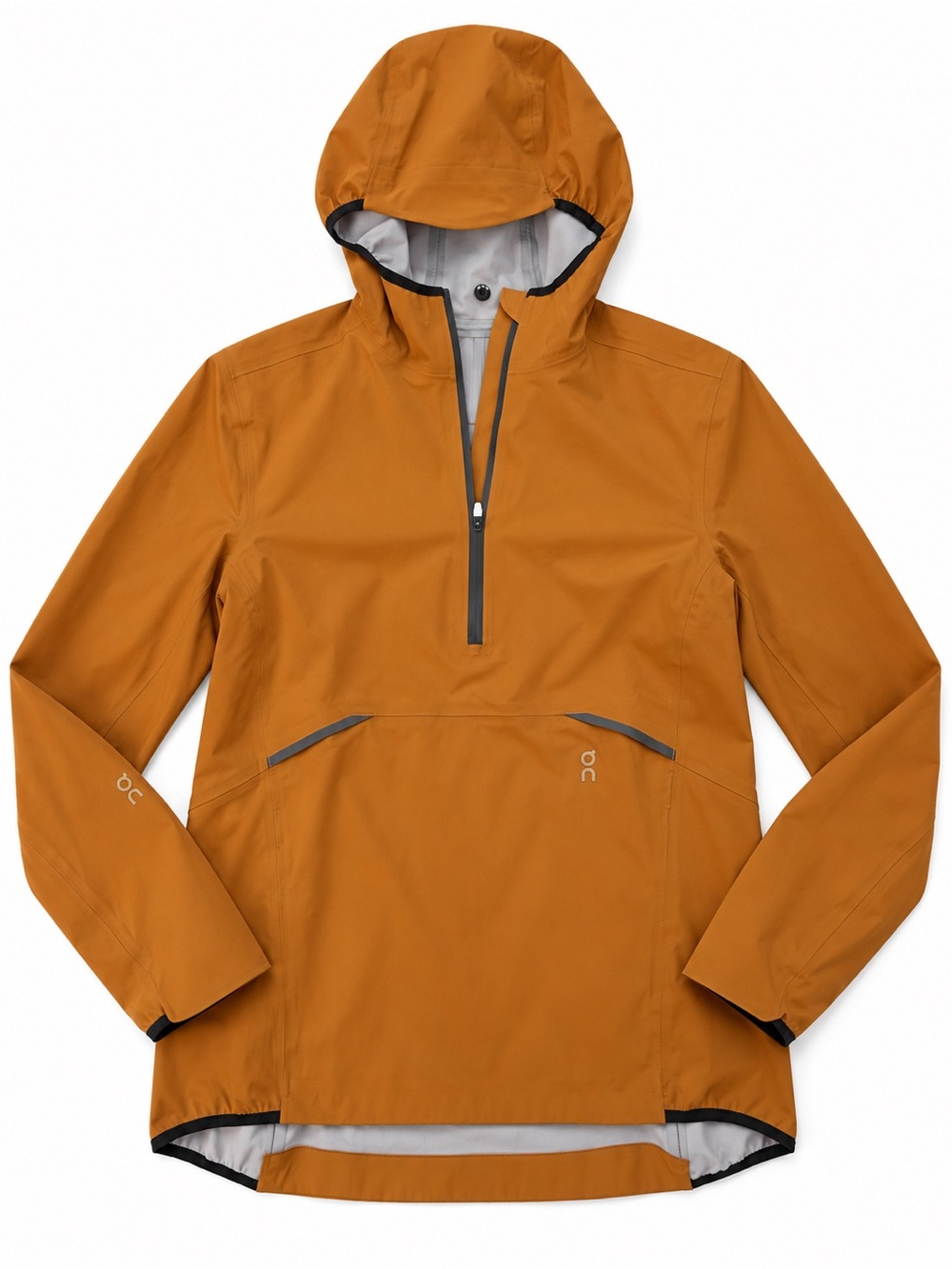 On Running Women’s Waterproof Anorak Hooded Half Zip Pecan Brown XS/S